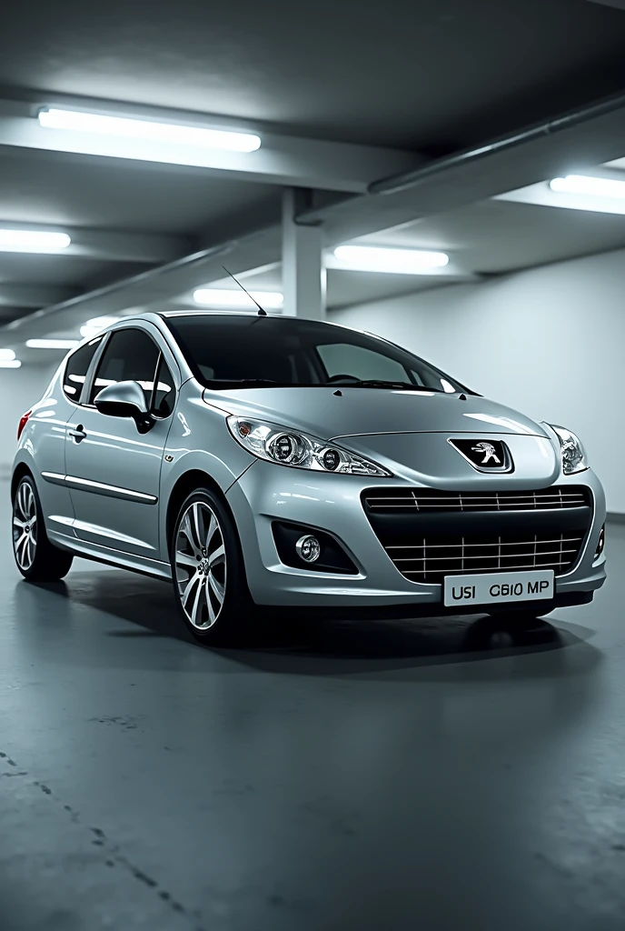 Peugeot 207 on board with wheels from the new Peugeot 208
