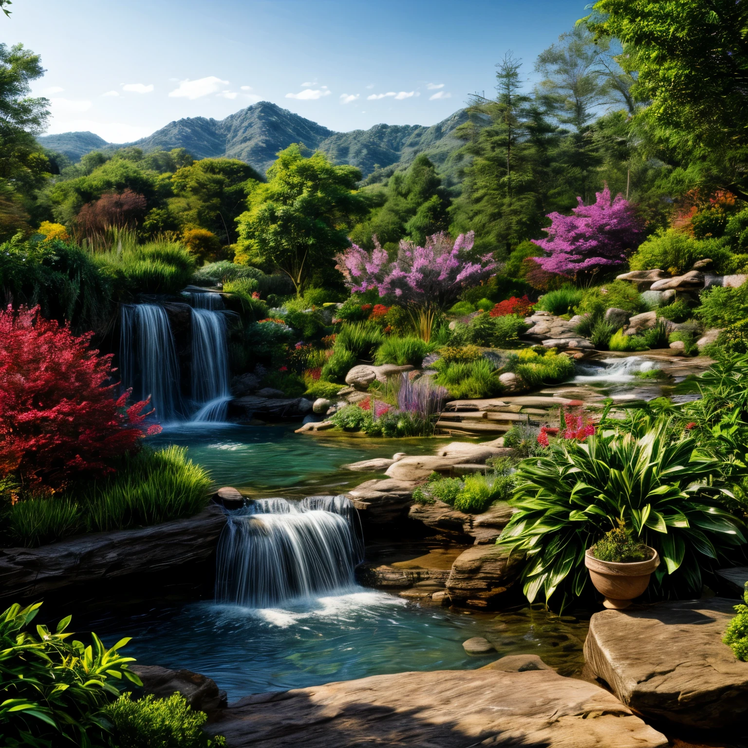 ((masterpiece)), ((best quality)), (high-resolution), (photo-realistic), (ultra-high detailed), the garden of Eden
