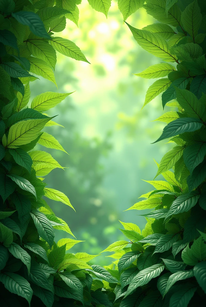 Intusion of green leaves