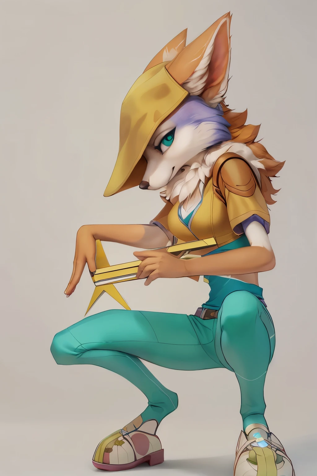 By iskra, by wolfy-nail, by Personalami, Krystal, Star Fox, female, (detailed), view of the viewer, fluffy, solo, 1 girl, high resolution, photorealistic, green eyes, ((clear structural details)), detailed realism, slim, soft, 4k, excellent quality, high details, (seductive), detailed fur, in the city, dressed like a detective, futuristic metropolitan cuty with endless skyscrapers, 8k,masterpiece,score_9,score_8,score_7,score_8_up,score_7_up,score_6_up, best quality, trending on artstation