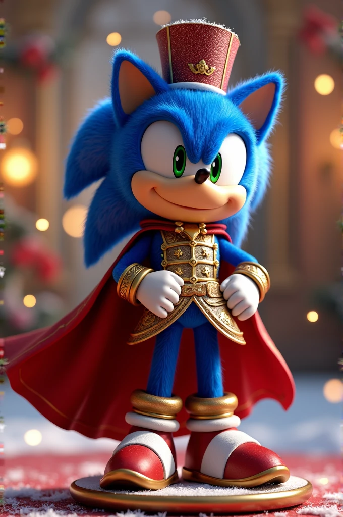 Nutcracker sonic the hedgehog with flapping cape