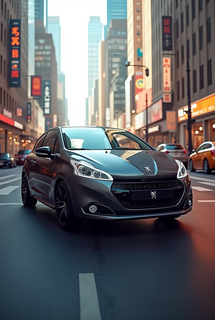 Peugeot 207 on board with wheels of the new Peugeot 208 2024