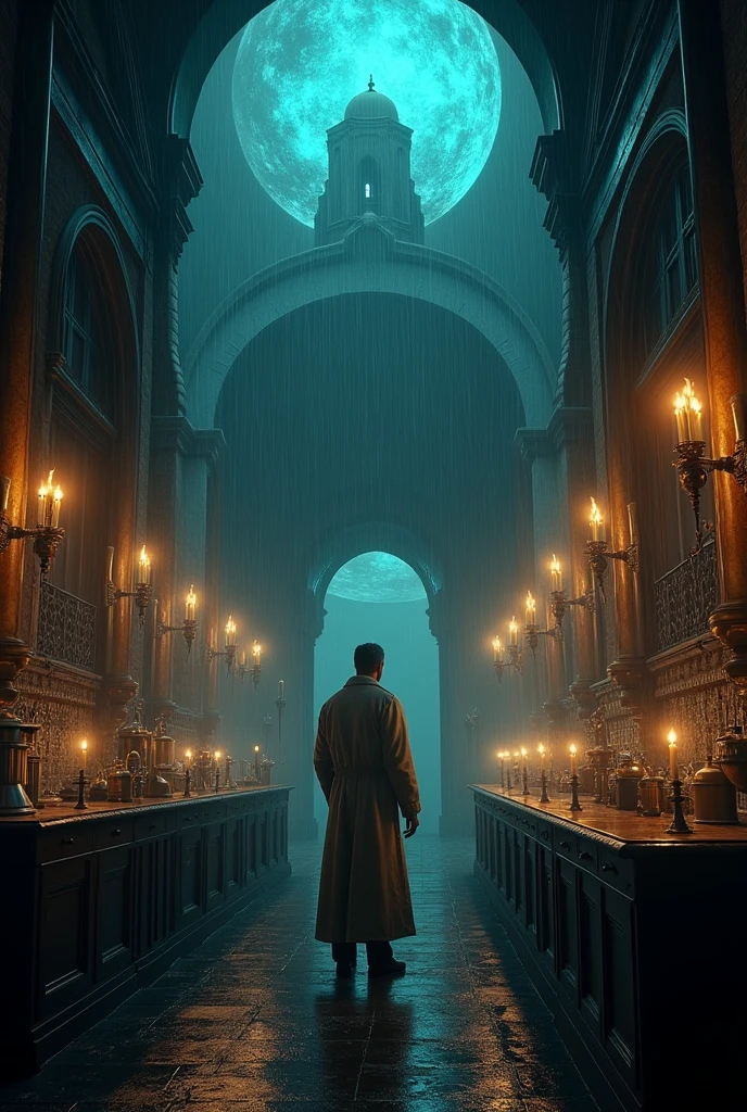 On a rainy and gloomy night, the brilliant scientist Dr.. Cornelius Finchley was absorbed in his experiments in the secret laboratory of his Victorian mansion.. The dim candlelight added a mysterious air to the room., while he was working on his fantastic machines Suddenly, a strange phenomenon occurred: a dimensional rift opened right before their eyes, revealing a horrifying and unknown universe. Intrigued and fascinated, O Dr. Finchley decided to embark on an interdimensional journey.