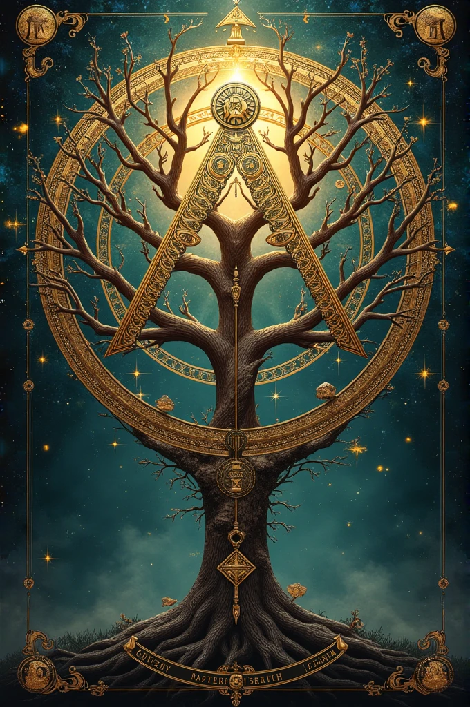 Masonic emblem , tree of Life, masonic symbols