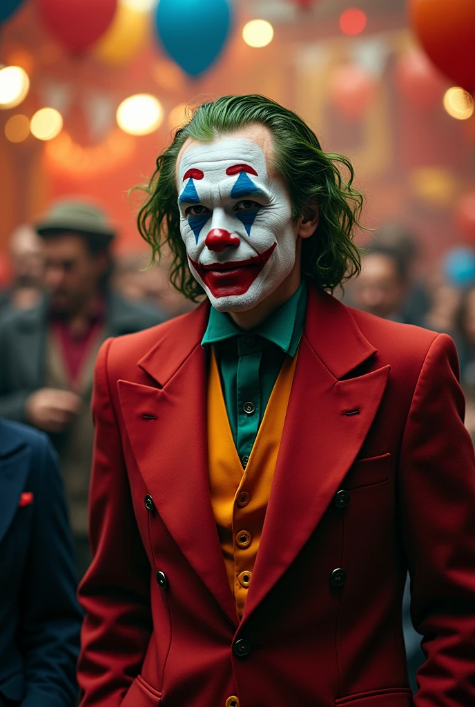Funland, circus troupe, clowns, people cheering, inside the circus,Joker acts, best quality, work of art, very aesthetic, perfect composition, intricate details, Ultra-detailed