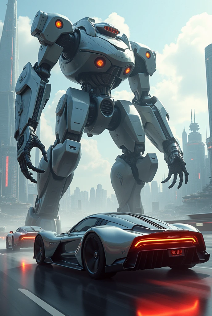 Giant robots and futuristic cars