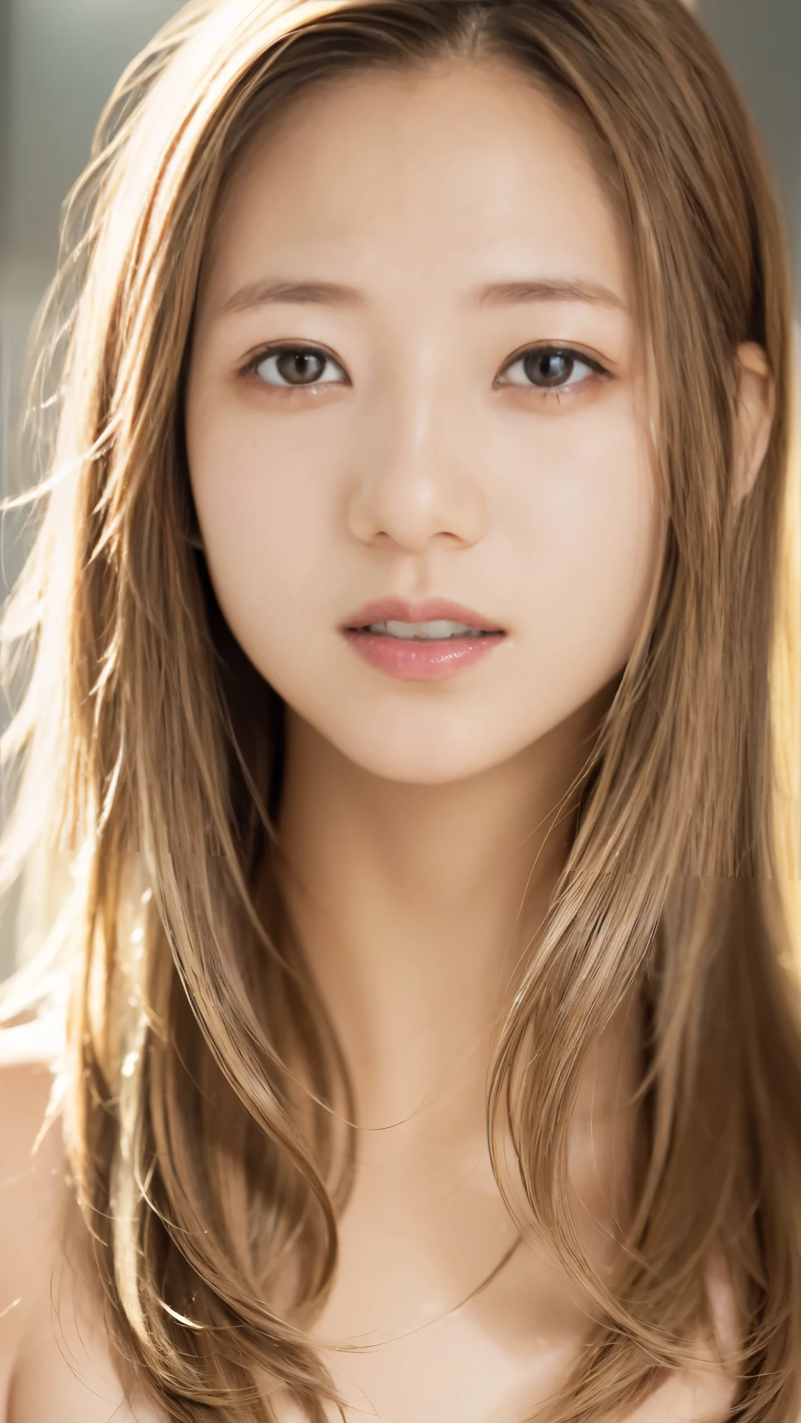 Blonde, Brown Hair, Everything modern:3.66, Cute Japanese Women Photos, smile, 20-year-old, Straight Hair:2.55, (photo Realistic:1.4), (hyper Realistic:1.4), (Realistic:1.3), (Smoother lighting:1.05), (Improving the quality of cinema lighting:0.9), 32K, 1 girl,20-year-oldの女の子, Realistic lighting, Backlight, The light shines on your face, Ray Tracing, (Bright light:1.2), (Improvement of quality:1.4), (Highest quality Realistic textured skin:1.4), fine grain, Detailed face,(smile:1.0), (Emphasis on face close-up:1.3), (Enhances the beauty of skin texture:1.1),((Extremely precise and accurate anatomy:1.0)), (Enhances the beauty of skin texture:1.1), Clean and glowing skin, mesh, thin:1.2, (Realistic:1.3), Realisticなライティング, (Smoother lighting:1.05), 32K, One Japanese woman, fine grain, Detailed face, (Film Grain:1.1),(Accentuates body lines:1.1), High resolution, Natural look, Kind eyes, Improves hair quality, Delicate light and shadow, Transparent muscles, Graceful pose, Beautiful Eyes, Sharp details, Soft light reflection, Beautiful contours, Delicate skin tone, Fine hair texture,Cute Japanese Women Photos,