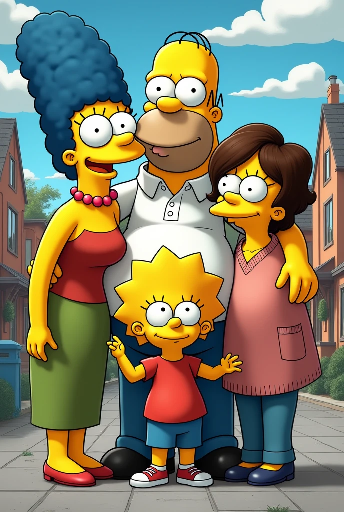 Create a caricature, with styles from the Simpsons and South Park, family Guy, without the skin color being yellow. a full HD