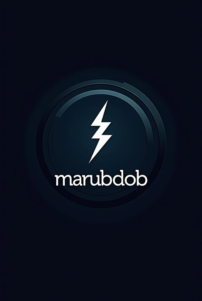 a round logo for criminology with a lightning struck in the middle add marubdob at the bottom