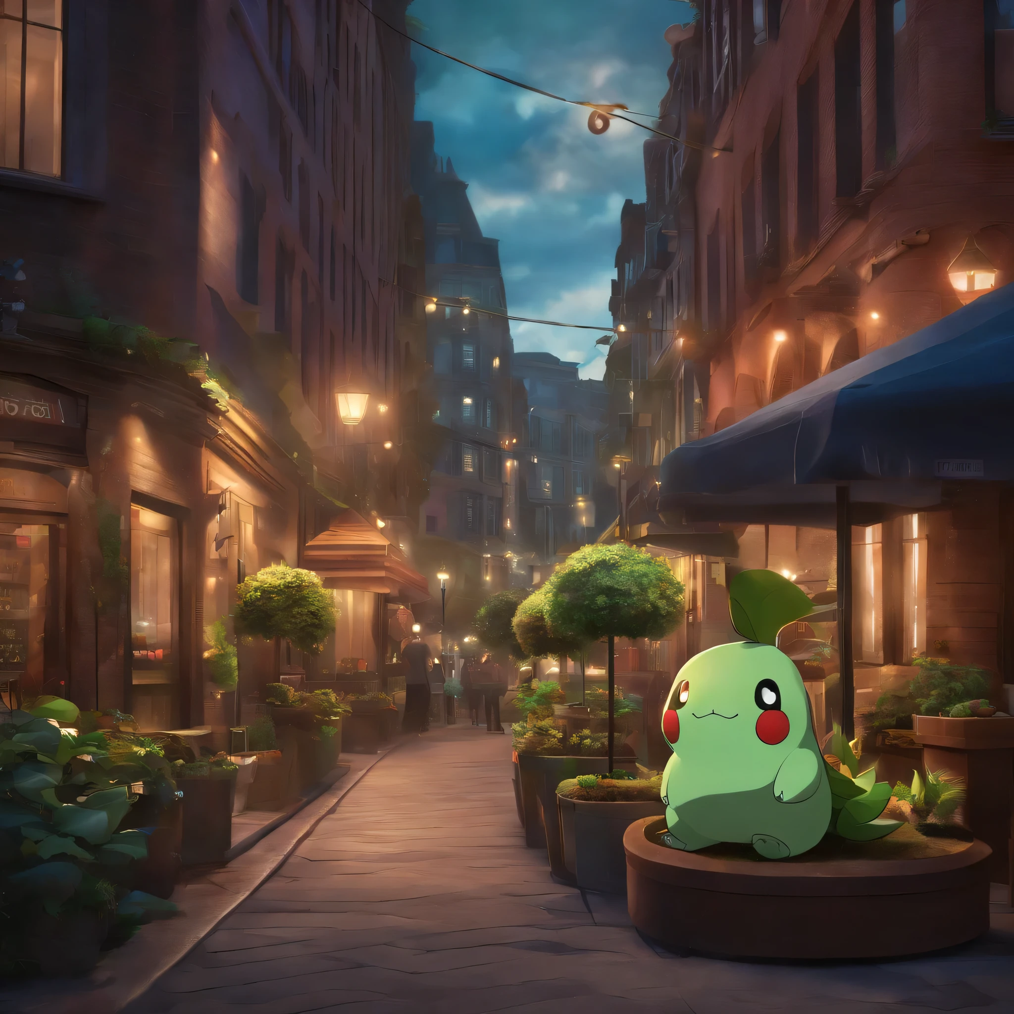 Pokemon,Chikorita,Street