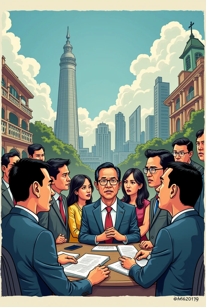 Political cartoon depicting opinion Bout how Philippine media perform its roles and functions in the Philippines which is a democratic country
