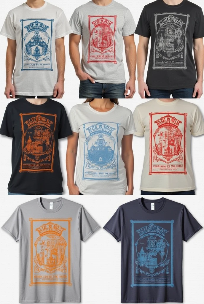 Various t-shirts with 2-color prints
