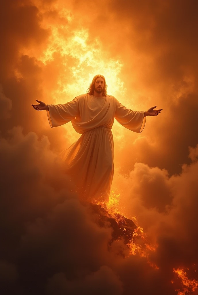 Make Jesus Christ descend from heaven with fire