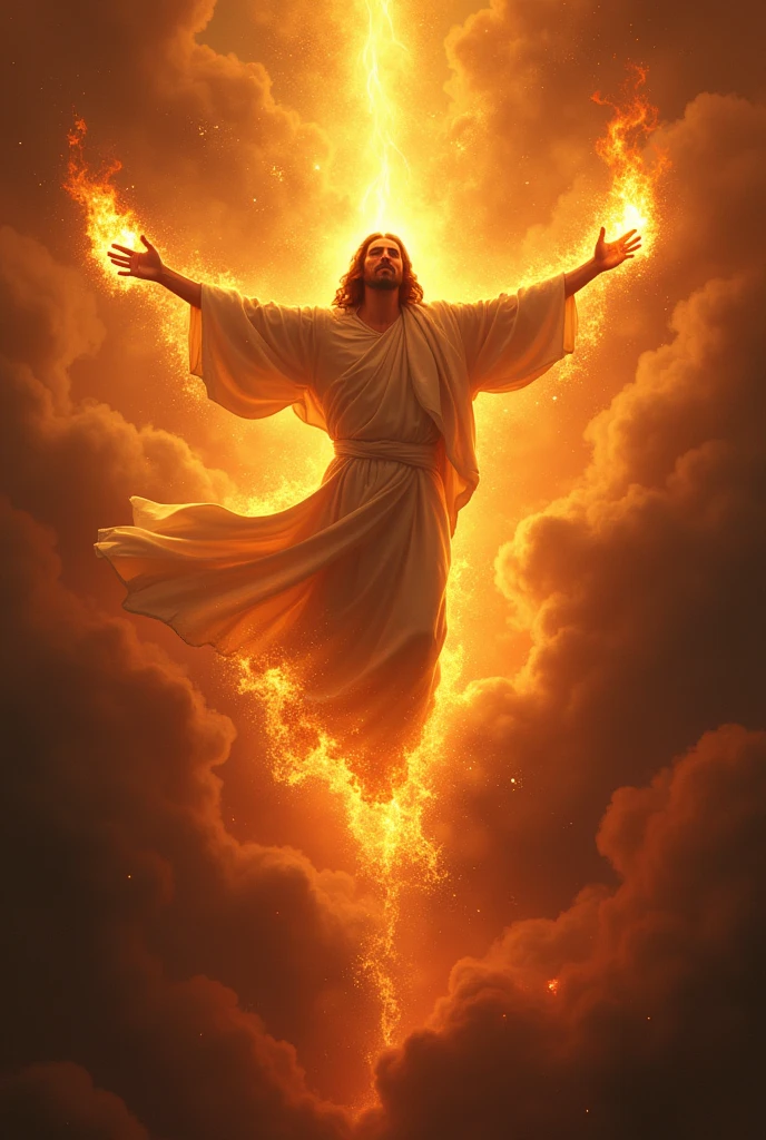 Make Jesus Christ descend from heaven with fire