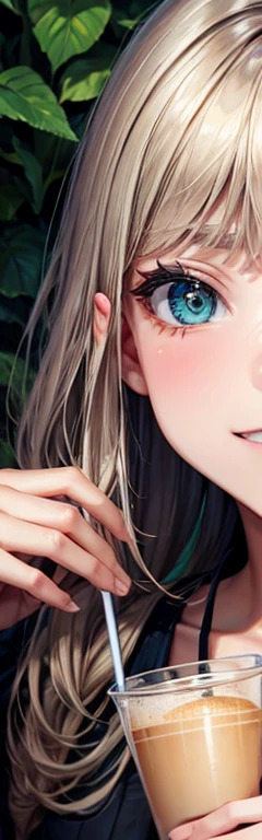 foto-realist, realist, raw photo, first work, Best Quality, High resolution, illustration,
((with hielo_A latte_with_mama_milk)),
1 girl, random hairstyle, delicate and beautiful, perfect face, Beautiful detailed green eyes, clara, by rubio, new,, log,