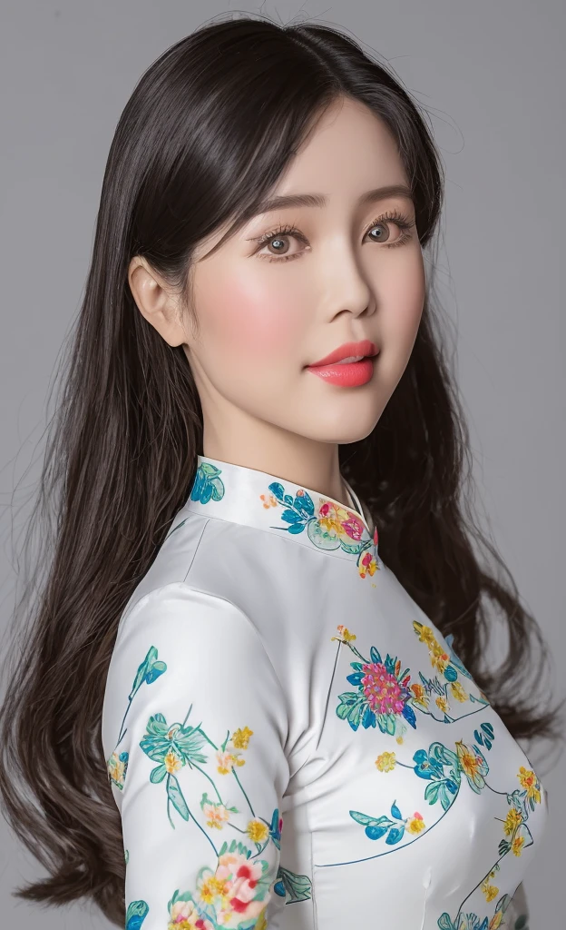 Vietnamese floral Ao Dai