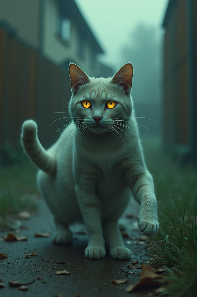 An alien manipulated a cat from the inside