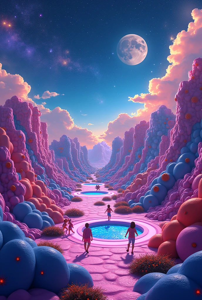 Space-inspired bounce park 
