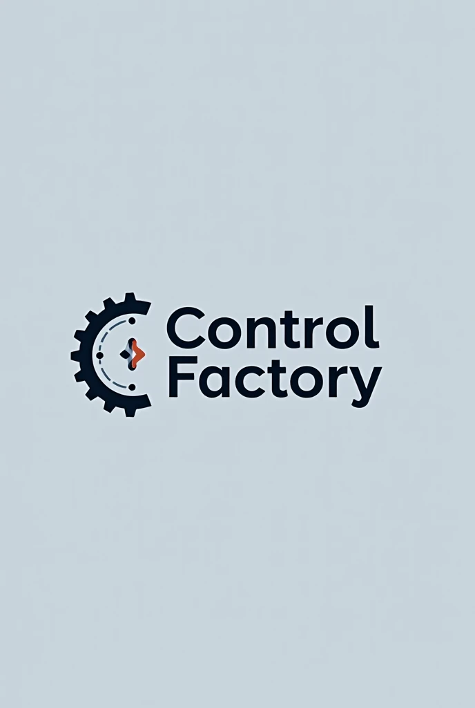 Elements: Clean typography design with app name "Control Factory" and simple graphic elements such as dots or lines that represent controls..
color: color-warna netral dengan aksen cerah, like white and dark blue.
If you have access to design software or can work with a graphic designer, You can use these concepts to create a logo that suits your app&#39;s needs and identity..
