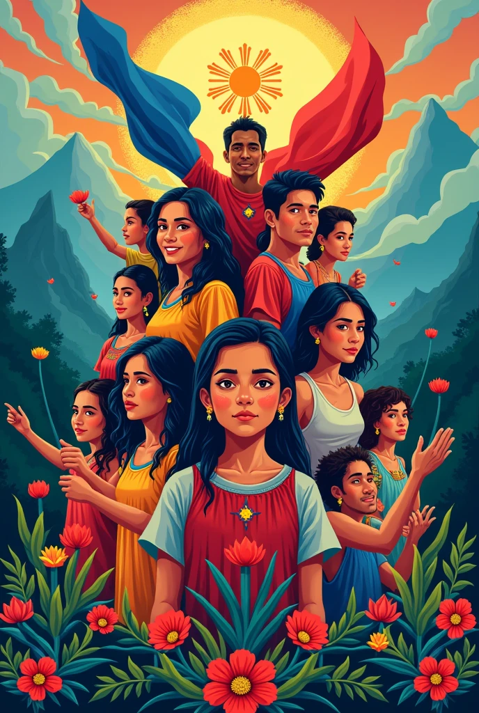 poster about “pangarap at laya, itaguyod at pagkakaisa”
