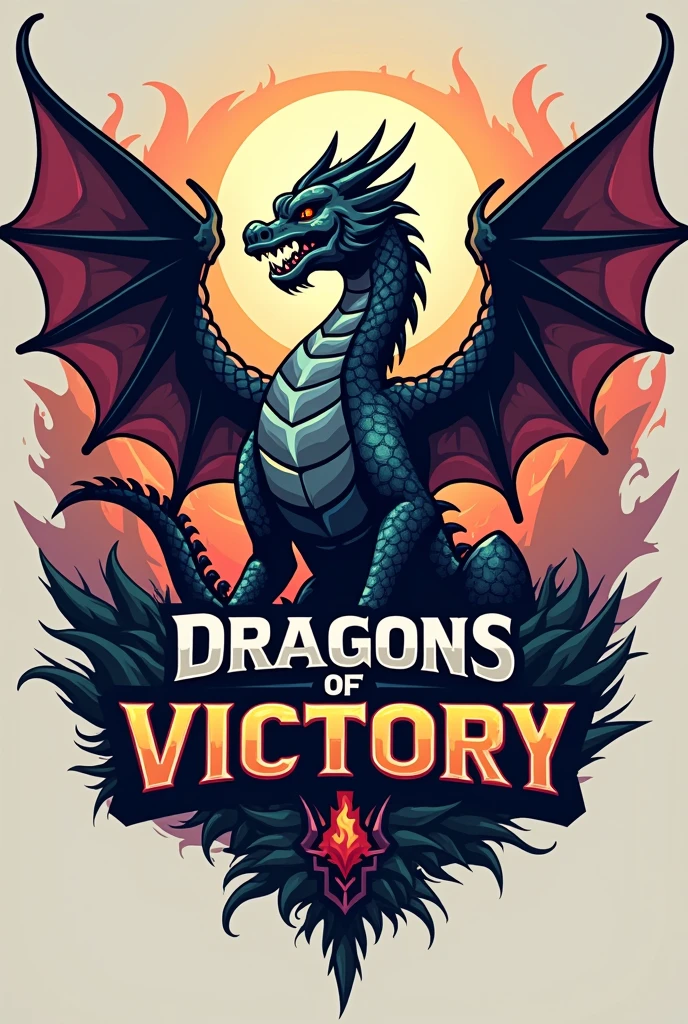 Fassa uma logo de um squad com o nome de dragons of victory
