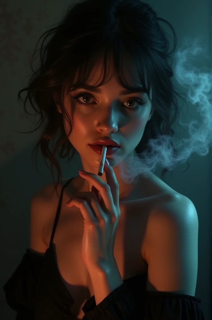 Sexy girl smoking 
