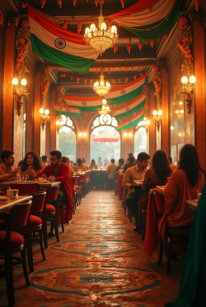 Indian independence day celebrate in restaurant sikander ke zaiqe