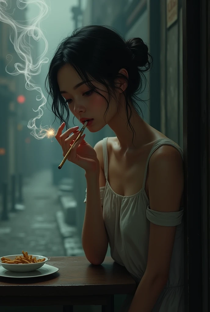 girl smoking 