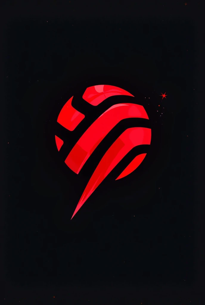 A logo to represent a volleyball club (black with red) 