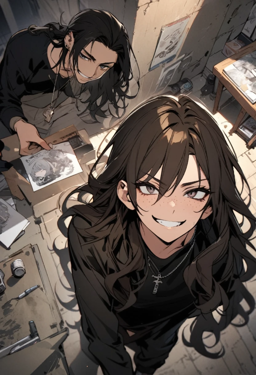 main focus character in back