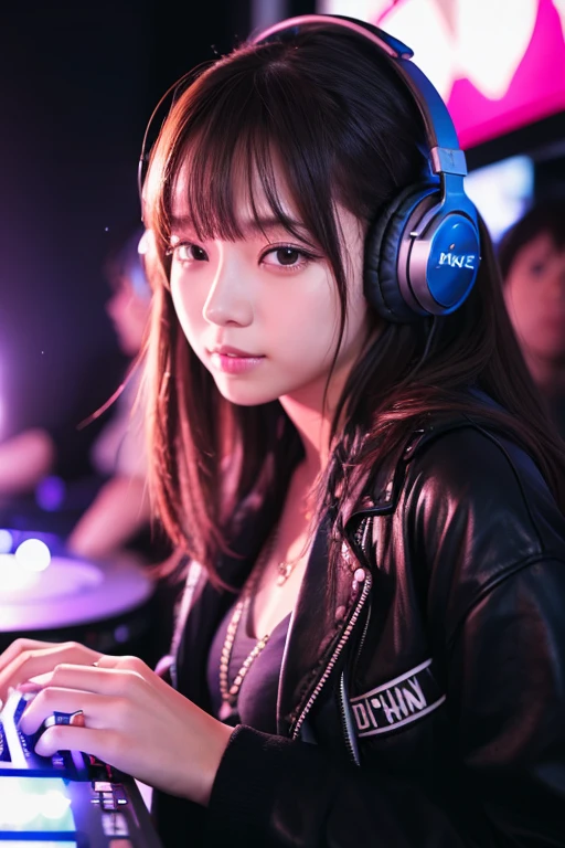 girl,DJ,club,headphone,hip hop