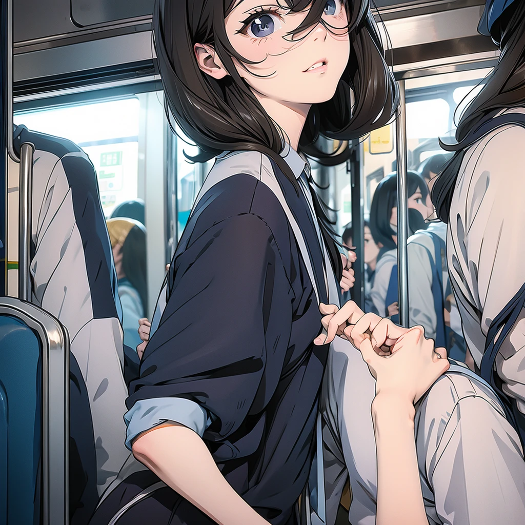 crowded train、Group in the Same Pose