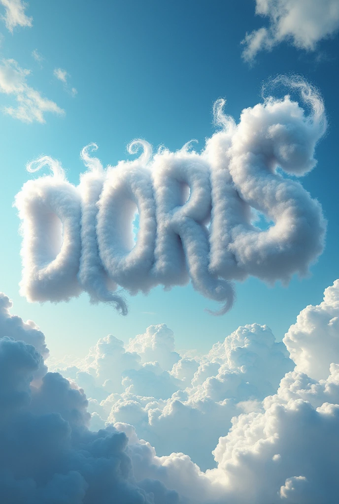 I imagine my name made of DIORIS clouds in the sky seen from the earth