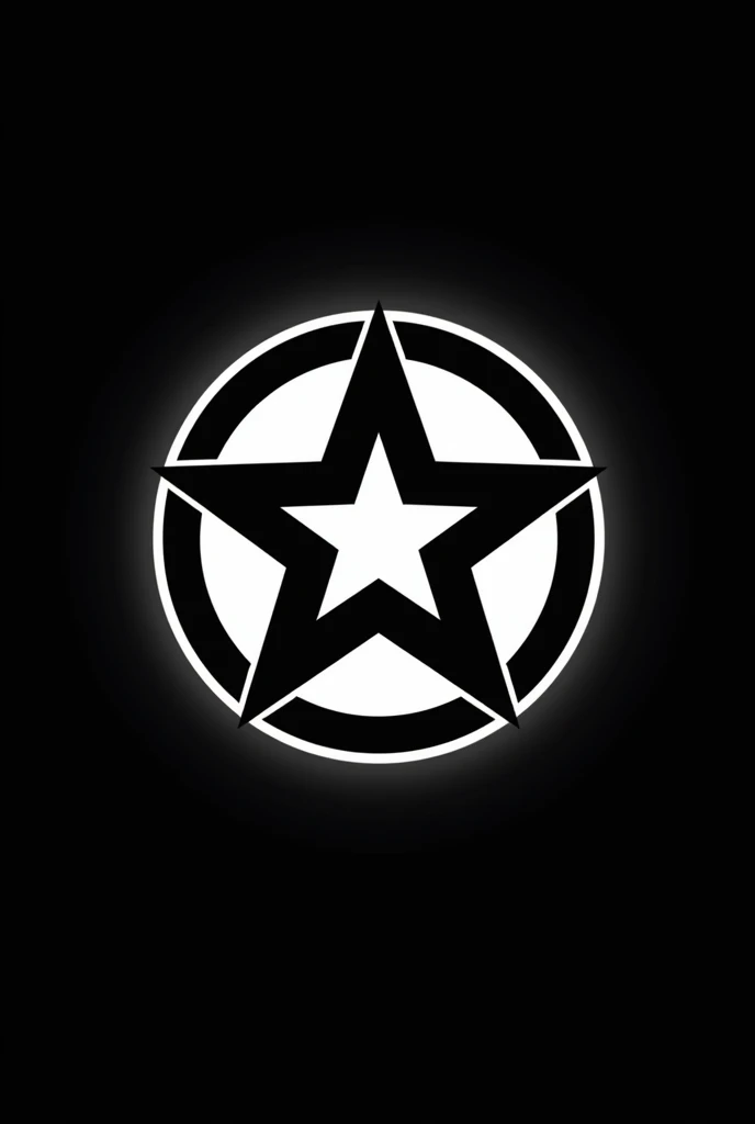 Star Andino football club logo, black and white, circular logo like professional football teams
C Formal black background and clean