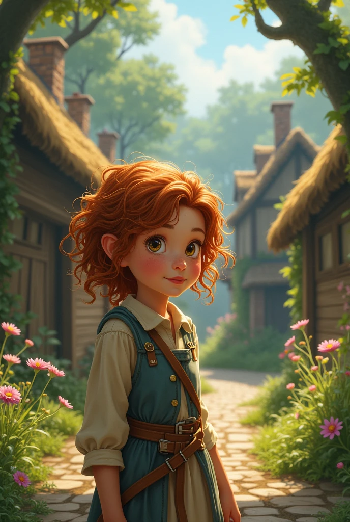 In the small, bustling village of Thistledown, nestled in the heart of the Whispering Woods, lived a curious young girl named Elara.