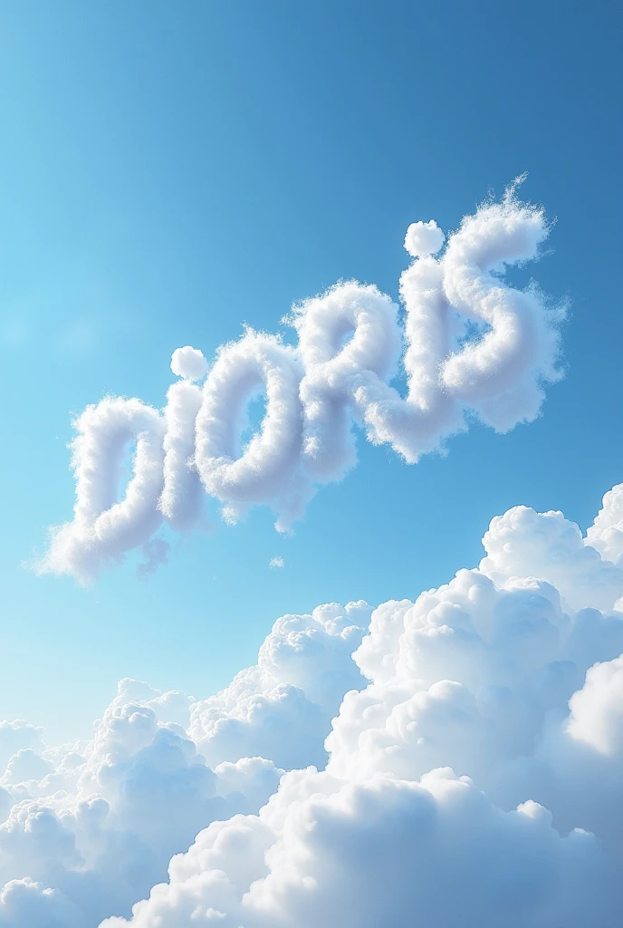 I imagine my name made of DIORIS clouds in the sky seen from the earth