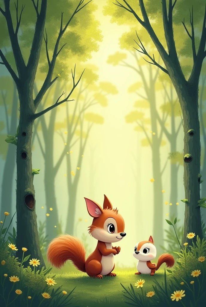Please draw a picture book. Please draw 4 pages in one illustration with a gentle touch. Please draw illustrations for all pages and give them a title.:
「A small story of life」
Page 1:
In the big forest、There lived a little squirrel。The squirrel's name is Lili。every day、Running energetically through the forest。
Page 2:
Lili loves playing with her forest friends.。but、リリのmotherは、Always Lily「Be careful.」Says。
Page 3:
one day、Lili is in the deep forest、I found a wounded bird。The little bird is very weak、I couldn't even move my wings.。
Page 4:
Lily was surprised、I wanted to help the little bird.。「How can I help the bird??」Lili was in trouble。
Page 5:
Lili gently picked up the little bird.、motherのところへ急いで帰りました。「mother、The little bird is weak。What should I do?」
Page 6:
motherは静かにリリに言いました。「Life is very important。We care for each other、We have to help each other.。」
Page 7:
motherは小鳥のために、Make a bed out of soft grass、I was cared for with kindness.。リリもmotherと一緒に、I prayed for the little bird to get better.。
Page 8:
A few days later、The little bird slowly regained its strength、Now I can fly again。リリとmotherは大喜びです。
Page 9:
「I'm glad the little bird can fly again!」Lily said happily.。
Page 10:
motherはリリに微笑みかけて言いました。「No matter how small a life is、Everyone is important。We have to treasure that life。」
Page 11:
Lily nodded.。「I get it.、mother。I will continue to cherish my friends and the creatures of the forest.。」
Page 12:
Lili is a little bird「Goodbye」While saying、I vowed in my heart。Let's not forget the importance of life、To continue to have a kind heart。
The end of this story、The preciousness of life and the importance of helping each other、Our goal is to make it easy for young children to understand。