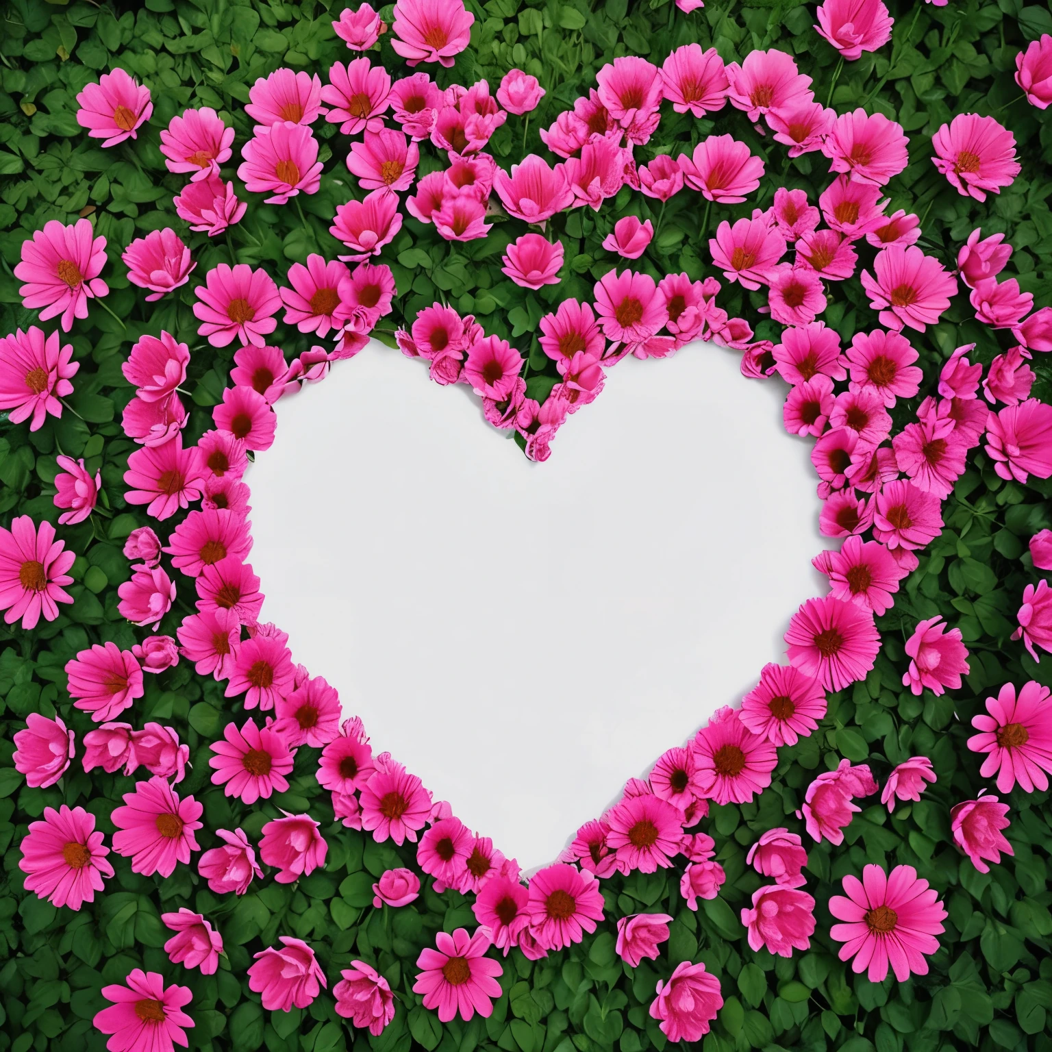 A heart surrounded by lots of flowers「I love you, Marl」You can create an image like this:?