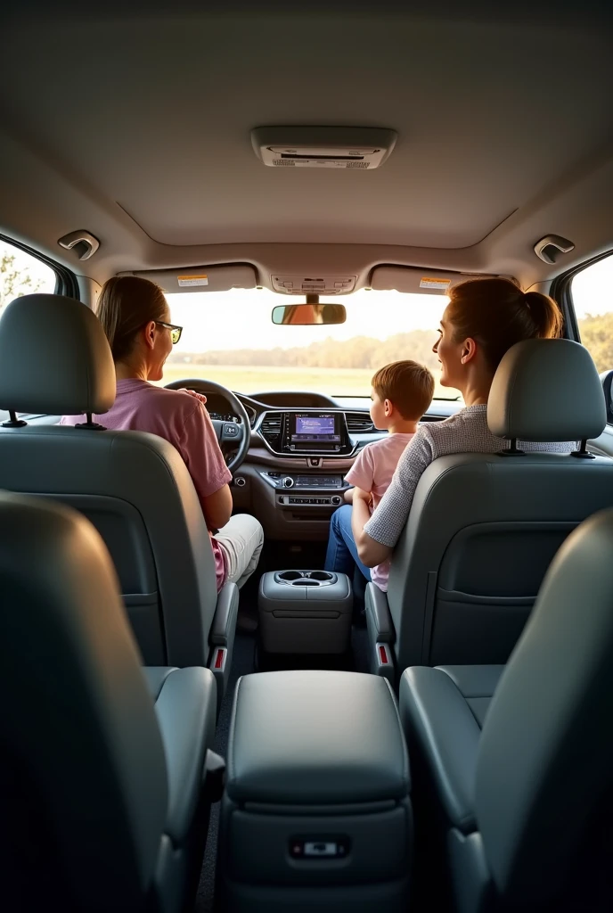Inside a Honda Odyssey.