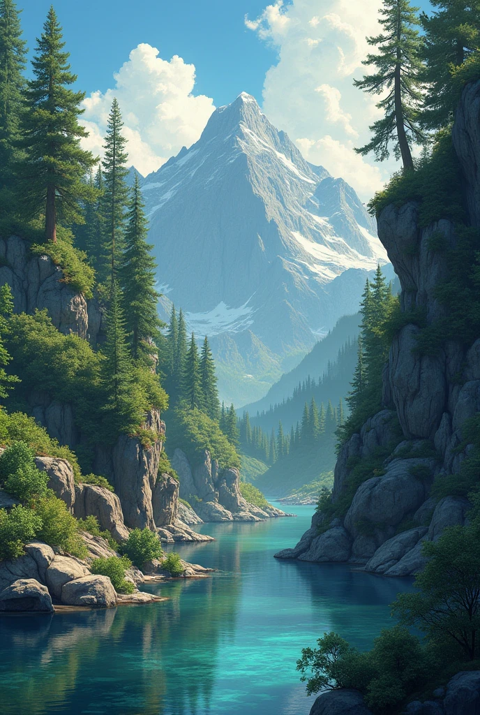 anime、brown、Deep in the mountains、Big Snake