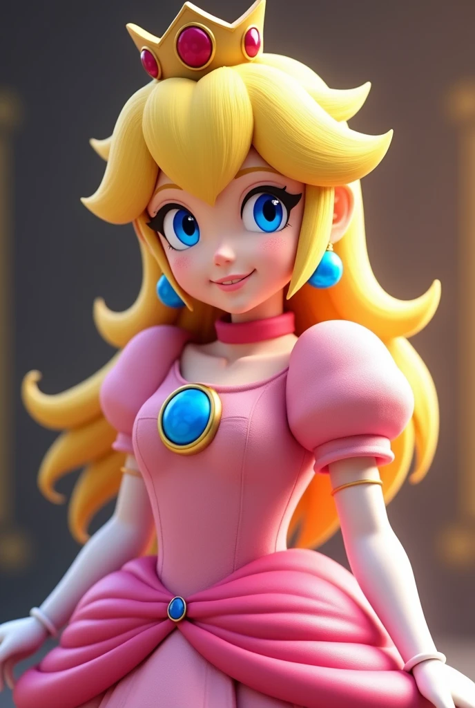 Princess Peach, Princess Peach, Blonde, blue eyes, Long Hair,
break crown, dress, gem, gloves, pink dress, puffy Short sleeve, Puff sleeves, Short sleeve, white gloves,
break indoors,
break looking at viewer, (Cowboy Shot:1.5),
break (masterpiece:1.2), Highest quality, High resolution, unity 8k wallpaper, (figure:0.8), (Beautiful attention to detail:1.6), Highly detailed face, Perfect lighting, Highly detailed CG, (Perfect hands, Perfect Anatomy),