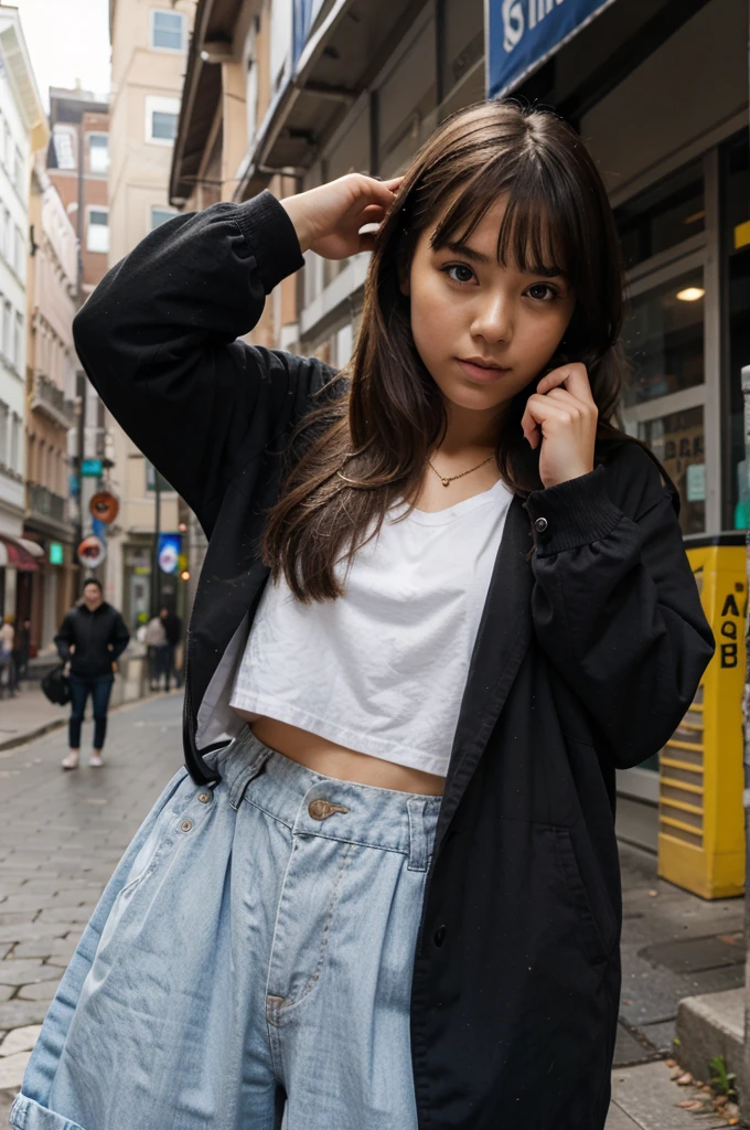 1 girl, random pose, random background