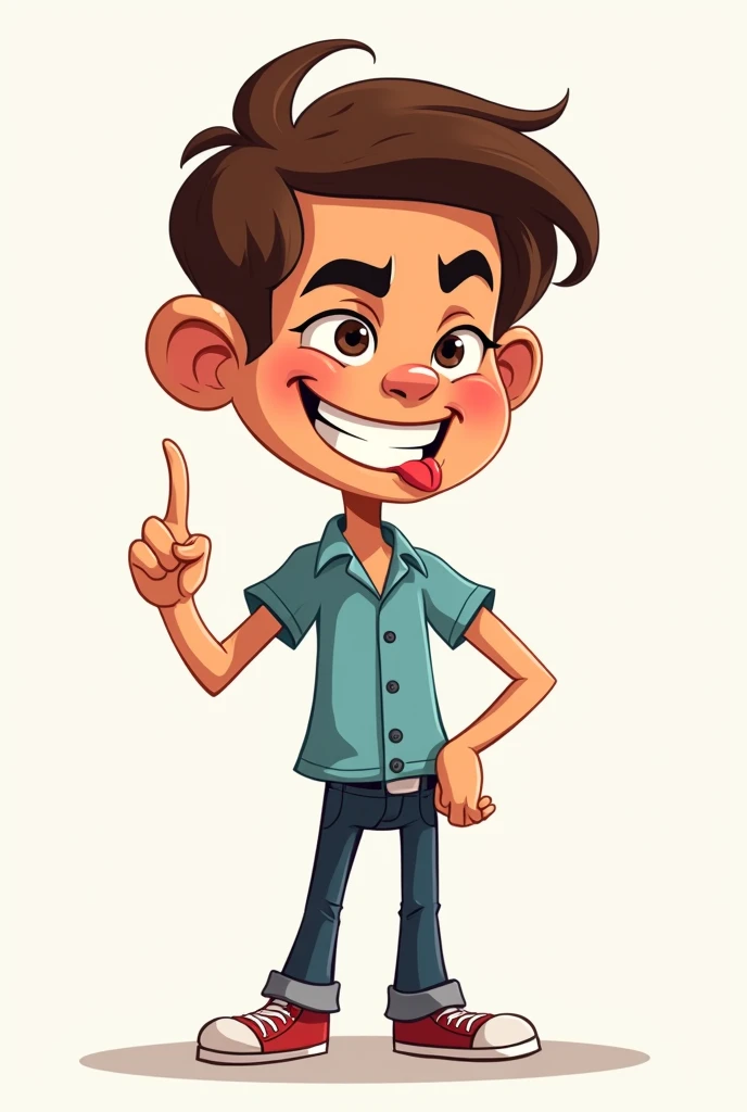 Simple cartoon drawing of a person who doesn't care what others think about him