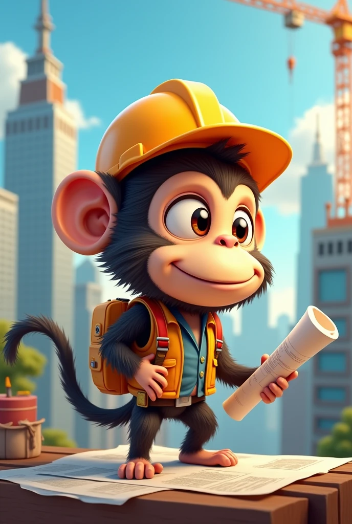 Animated Architect Monkey