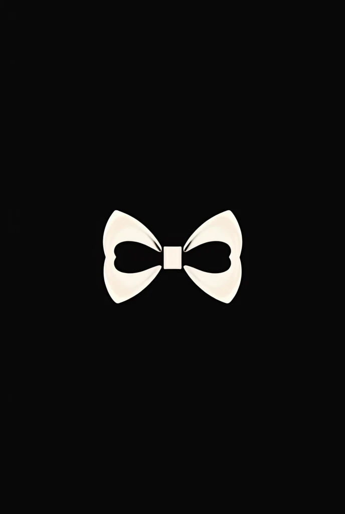 Logo for hair bow store, black background and white bow, store name would be LeLu