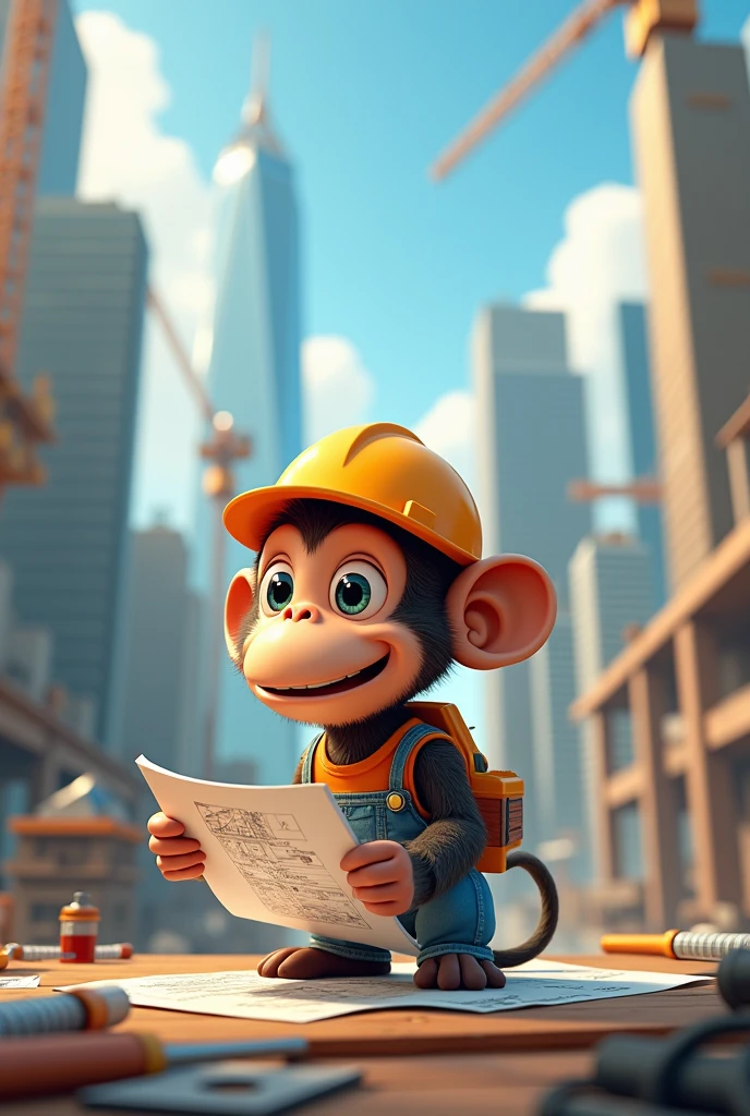 Animated Monkey Architect