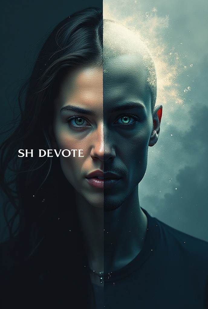 Generates an image with the words SH DEVOTE with a bipolar background 
