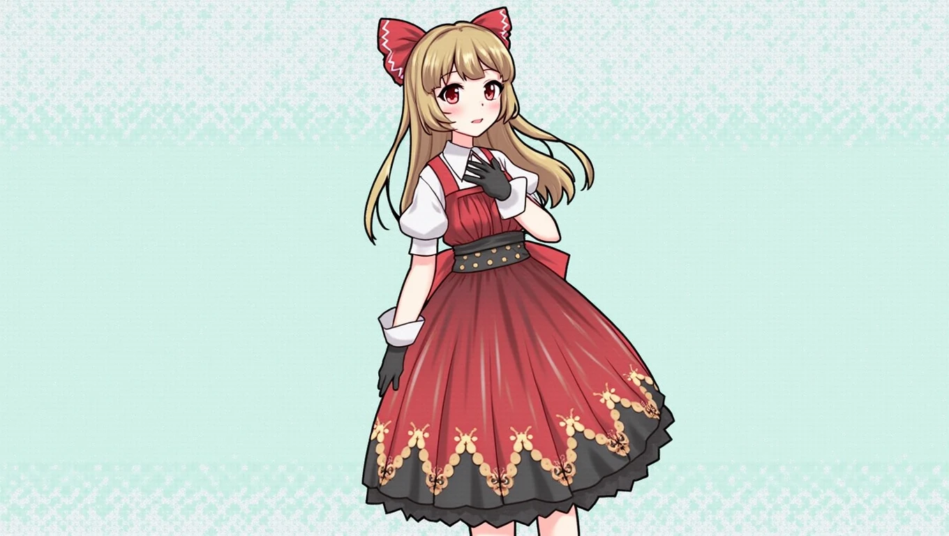 Red dress、Princess、Small breasts、Fluffy dresses