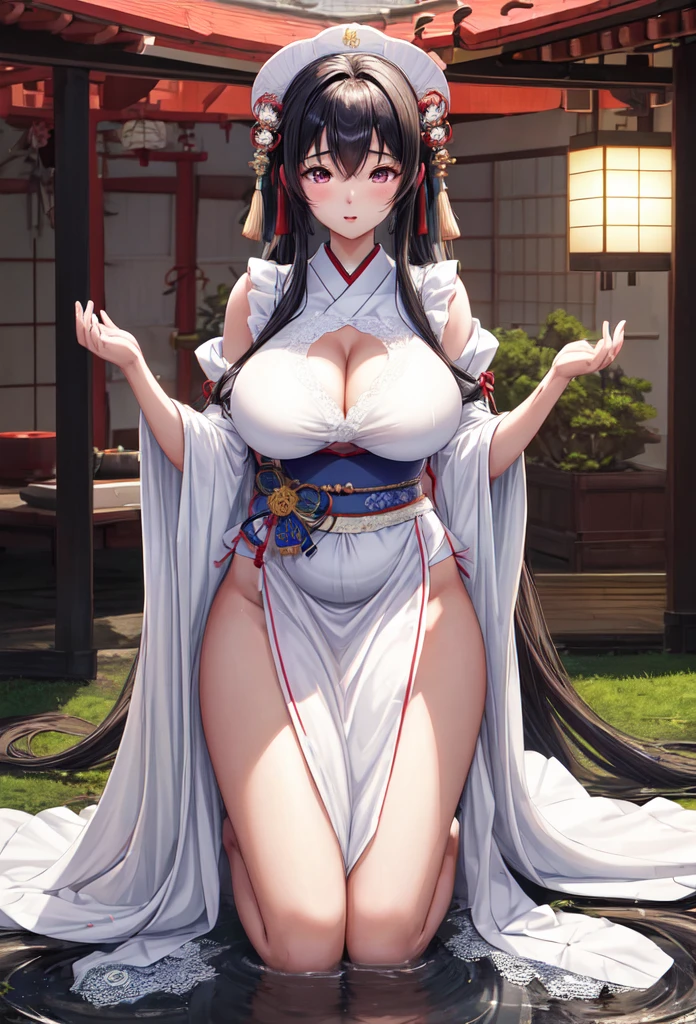 Big Tits,One older sister,Japanese,22 years old,A goddess of maternal love,Model body type,High resolution, accurate, Highest quality, Anatomically correct, accurate, High-resolution model, Ultra high definition, She is wearing a pure white apron with thin lace.,(((I'm not wearing any clothes,I'm not wearing a bra,I'm not wearing panties))),In front of the kitchen sink(((I'm doing the washing up))),Blushing, smile, (((Naked and wearing an apron))),large pink areola,,Big pink nipples,Deep cleavage,I'm drenched in sweat,(((Body shining with sweat,Sweat dripping down my chest,薄いレースの真っ白なエプロンが汗で濡れてlarge pink areola,がくっきりと浮かんで見えます, Her white apron with thin lace is wet with sweat, revealing her large pink nipples.)))