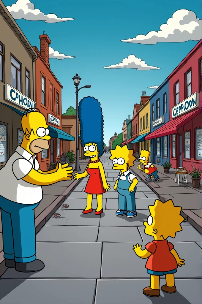 Create a Simpsons image an election scenario written Professor Mauricio Mayor